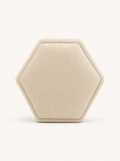 AG & CO Luxury Velvet Pocket Proposal Engagement Ring Box - Beige AG & CO Jewellery