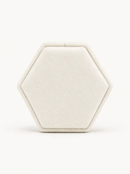 AG & CO Luxury Velvet Pocket Proposal Engagement Ring Box - Ivory White AG & CO Jewellery