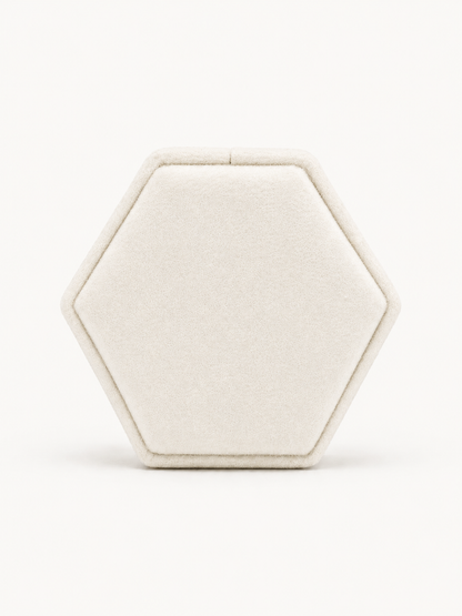 AG & CO Luxury Velvet Pocket Proposal Engagement Ring Box - Ivory White AG & CO Jewellery