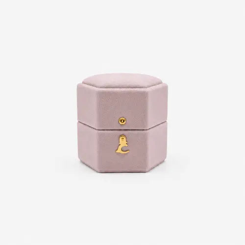 ag & co luxury velvet pocket proposal engagement ring box - light mauve ag & co jewellery