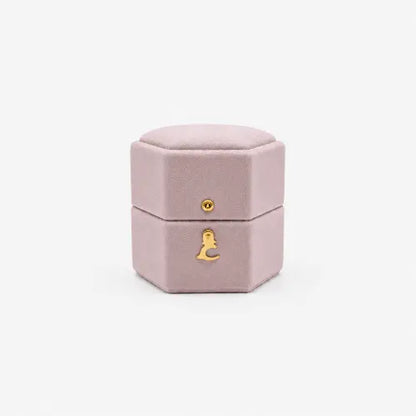 AG & CO Luxury Velvet Pocket Proposal Engagement Ring Box - Light Mauve AG & CO Jewellery