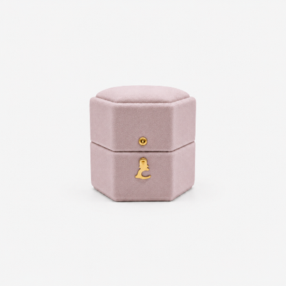 AG & CO Luxury Velvet Pocket Proposal Engagement Ring Box - Mauve AG & CO Jewellery