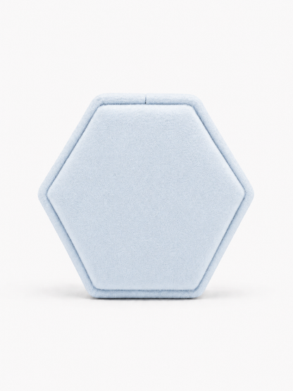 AG & CO Luxury Velvet Pocket Proposal Engagement Ring Box - Powder Light Blue AG & CO Jewellery