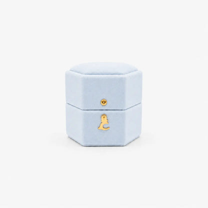 AG & CO Luxury Velvet Pocket Proposal Engagement Ring Box - Powder Light Blue AG & CO Jewellery