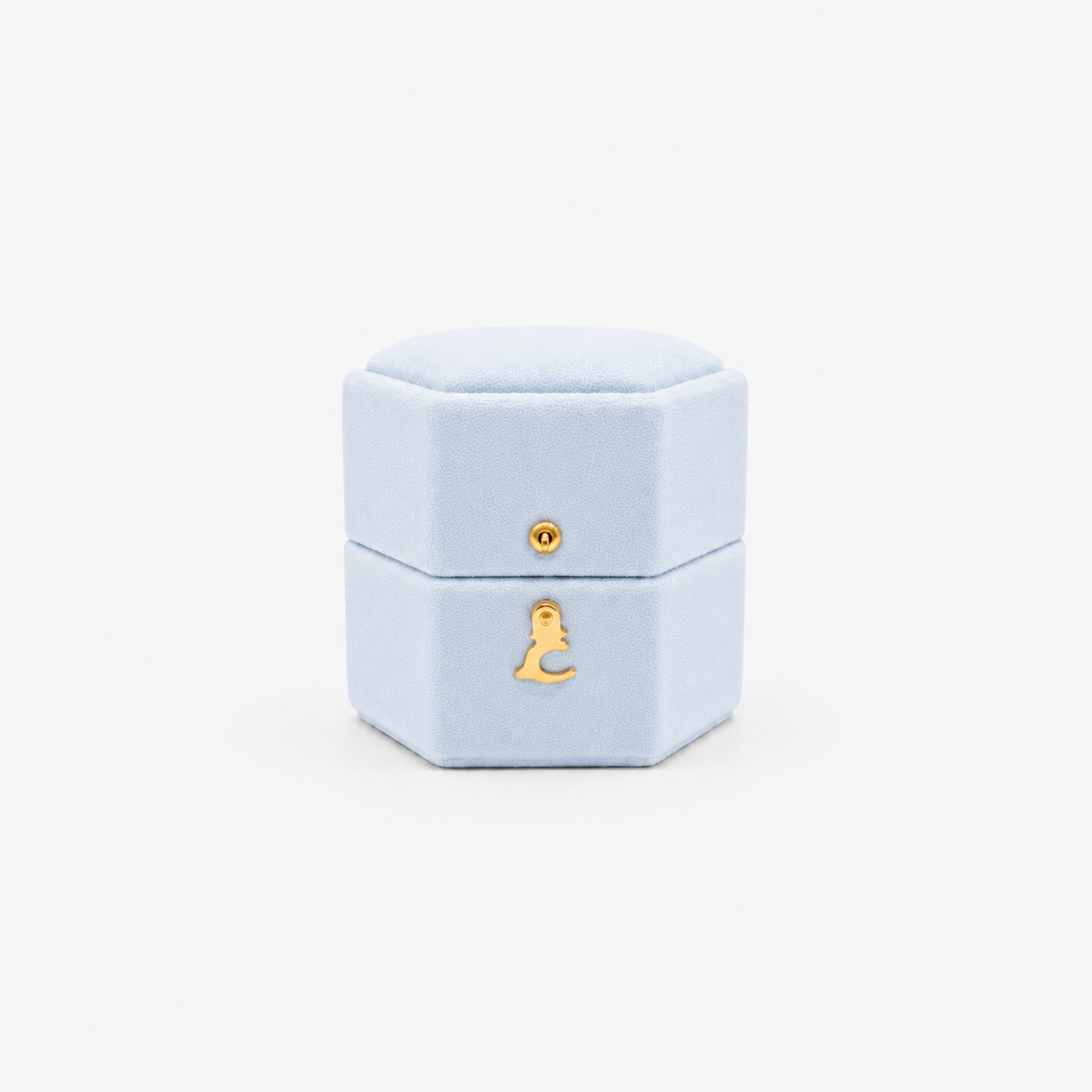 AG & CO Luxury Velvet Pocket Proposal Engagement Ring Box - Powder Light Blue AG & CO Jewellery