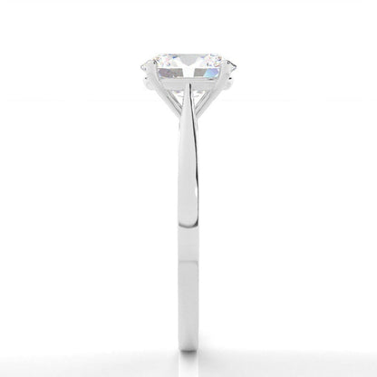 2.50ct Oval Lab-Grown Diamond Solitaire Cathedral Engagement Ring in Platinum AG & CO Jewellery