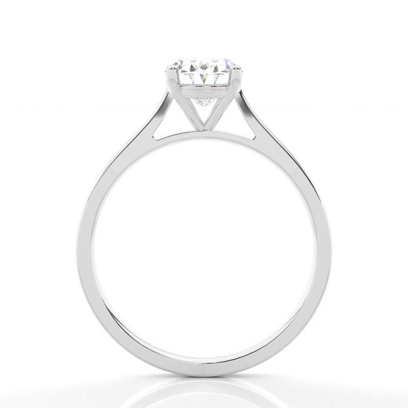 2.50ct Oval Lab-Grown Diamond Solitaire Cathedral Engagement Ring in Platinum AG & CO Jewellery