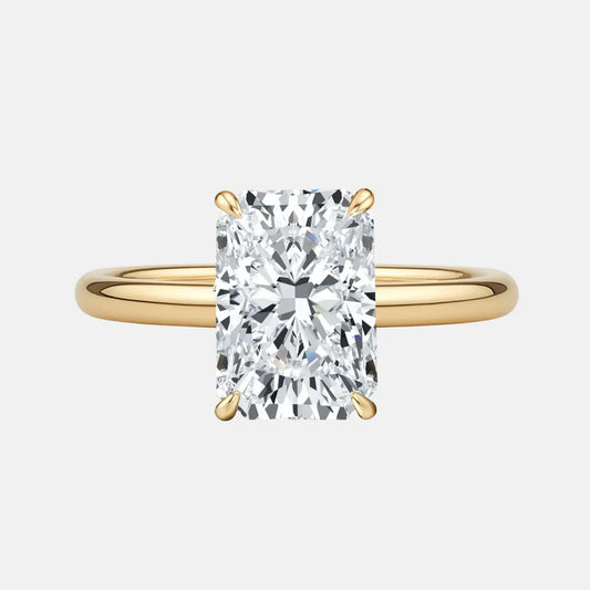 AINSLEY Radiant Hidden Halo Solitaire AG & CO Jewellery