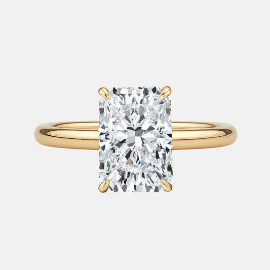 AINSLEY Radiant Hidden Halo Solitaire AG & CO Jewellery