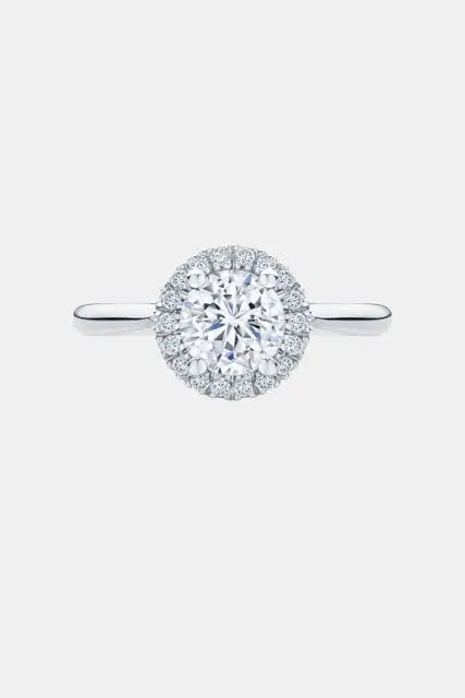 ALBA – Round Brilliant Halo Engagement Ring Setting in White Gold AG & CO Jewellery