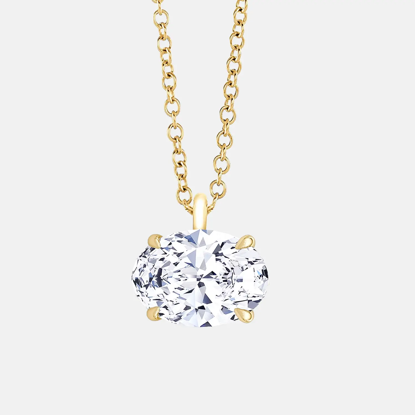 alina — oval east-west diamond pendant necklace ag & co jewellery