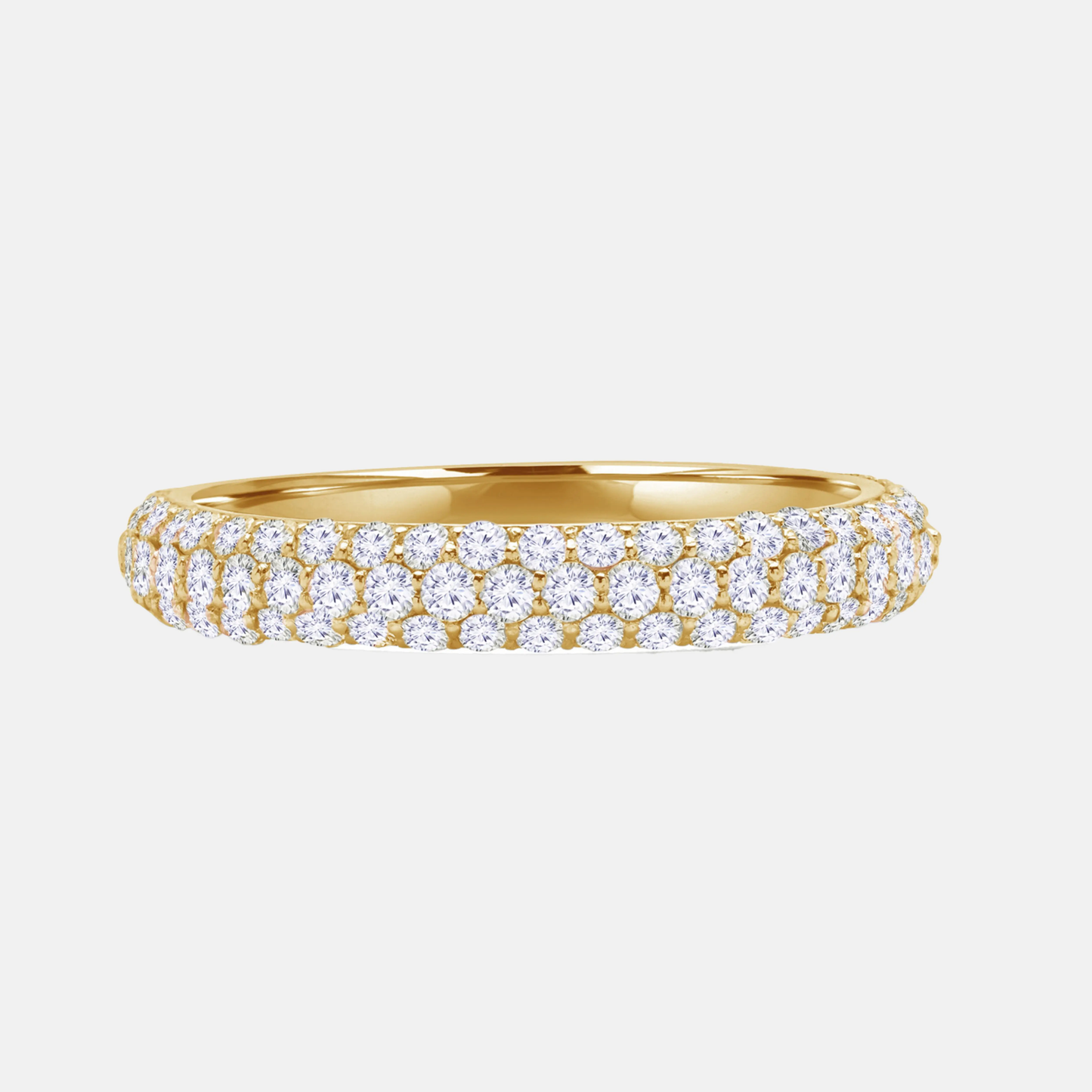 alina — triple row lab-grown diamond wedding band ag & co jewellery