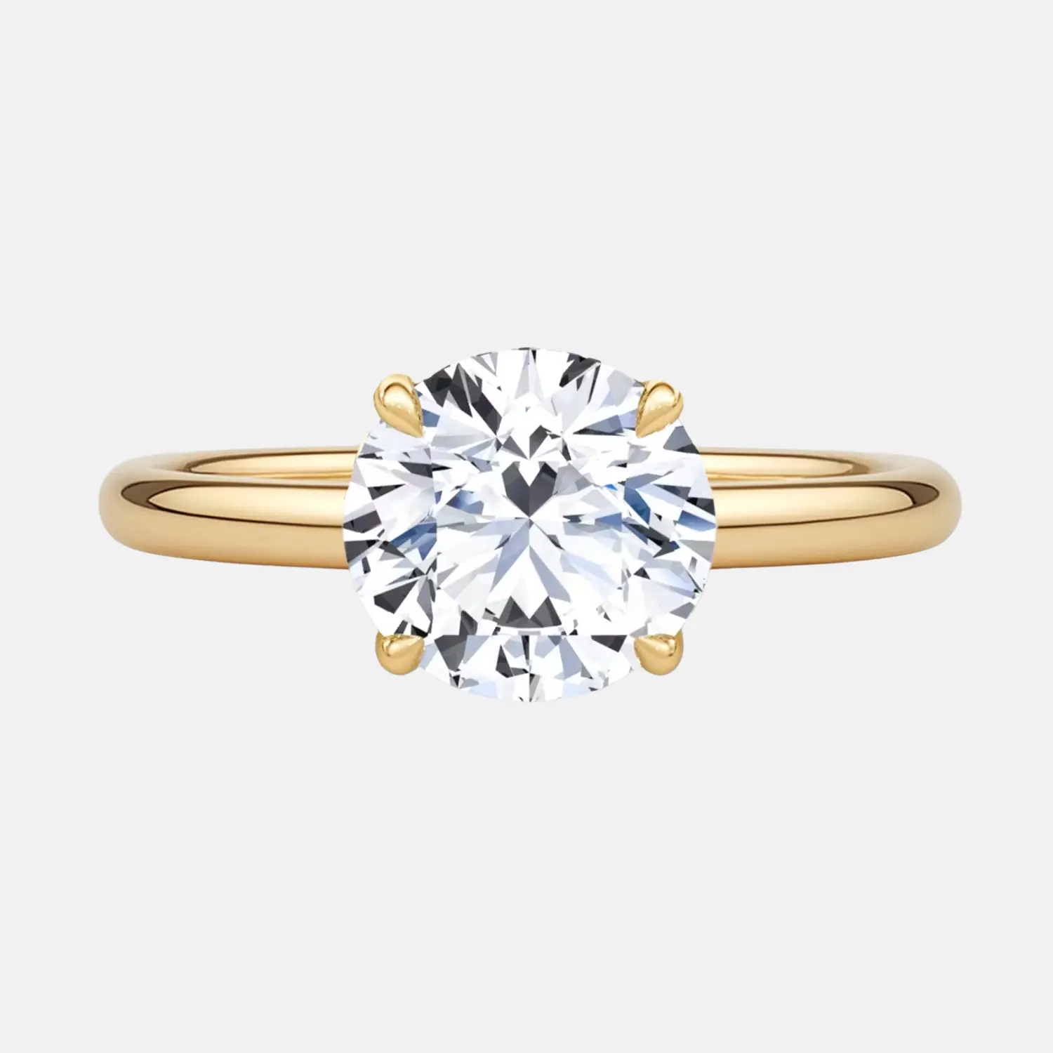 ALLEGRA 4-prong Round Hidden Halo Solitaire AG & CO Jewellery