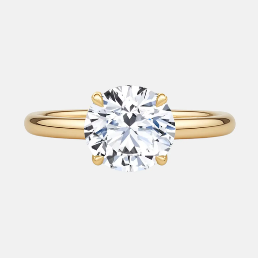 ALLEGRA 4-prong Round Hidden Halo Solitaire AG & CO Jewellery