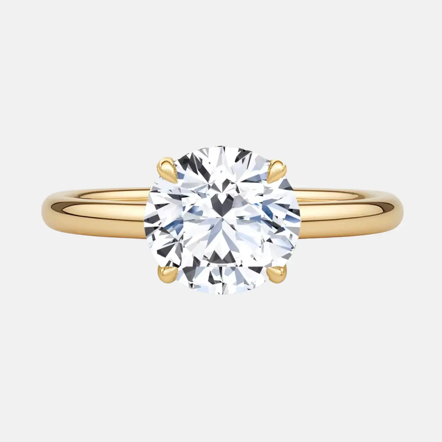 ALLEGRA 4-prong Round Hidden Halo Solitaire AG & CO Jewellery