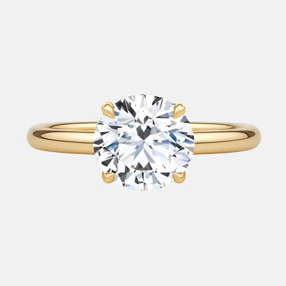 ALLEGRA 4-prong Round Hidden Halo Solitaire AG & CO Jewellery