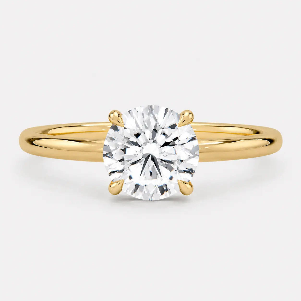 ALLEGRA 4-prong Round Hidden Halo Solitaire AG & CO Jewellery