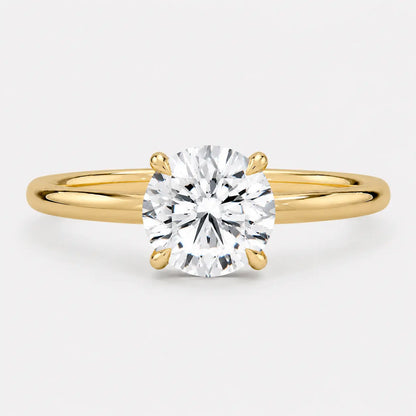 ALLEGRA 4-prong Round Hidden Halo Solitaire AG & CO Jewellery