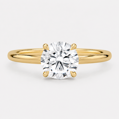 ALLEGRA 4-prong Round Hidden Halo Solitaire AG & CO Jewellery