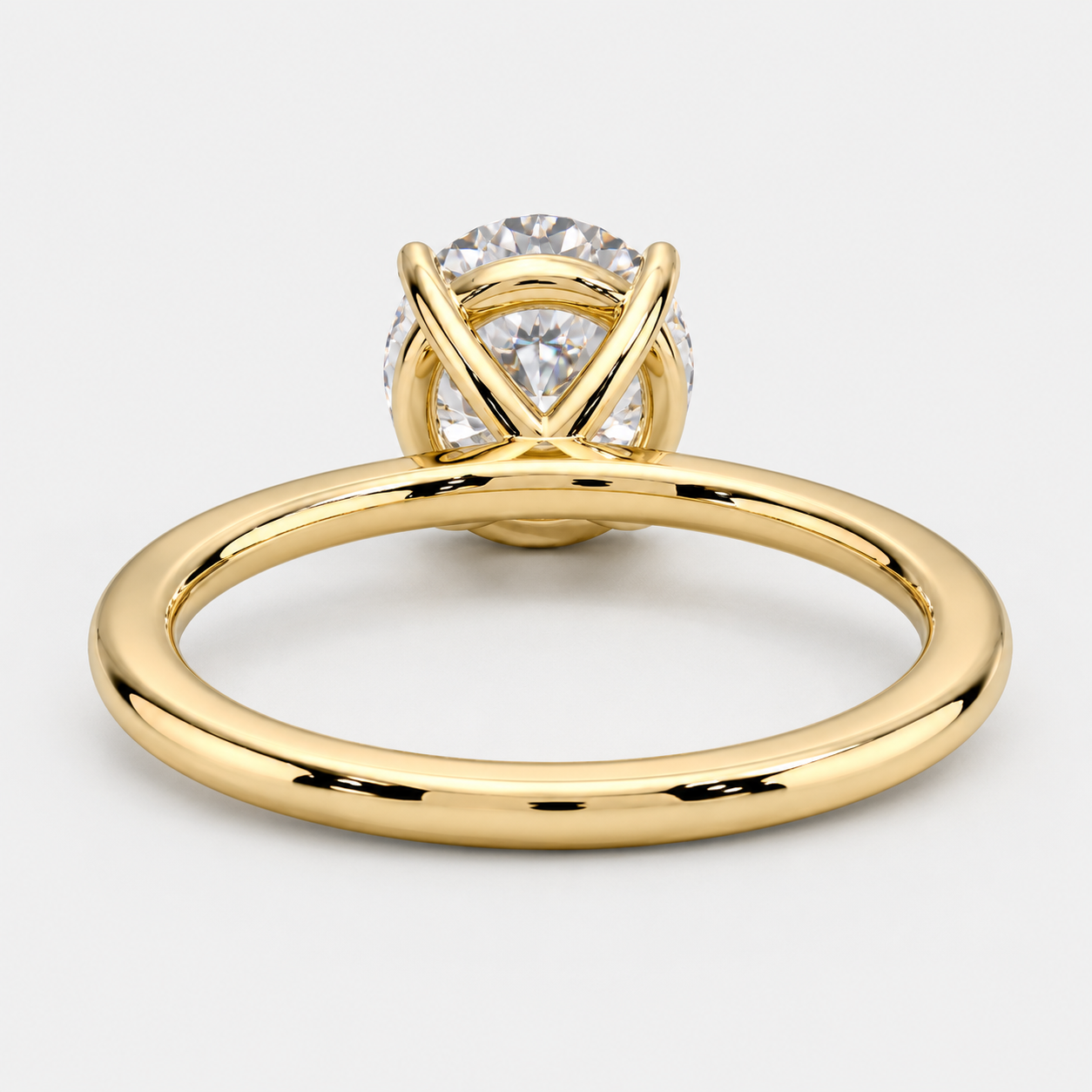 allegra 4-prong round hidden halo solitaire ag & co jewellery