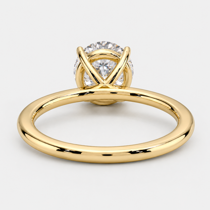 ALLEGRA 4-prong Round Hidden Halo Solitaire AG & CO Jewellery