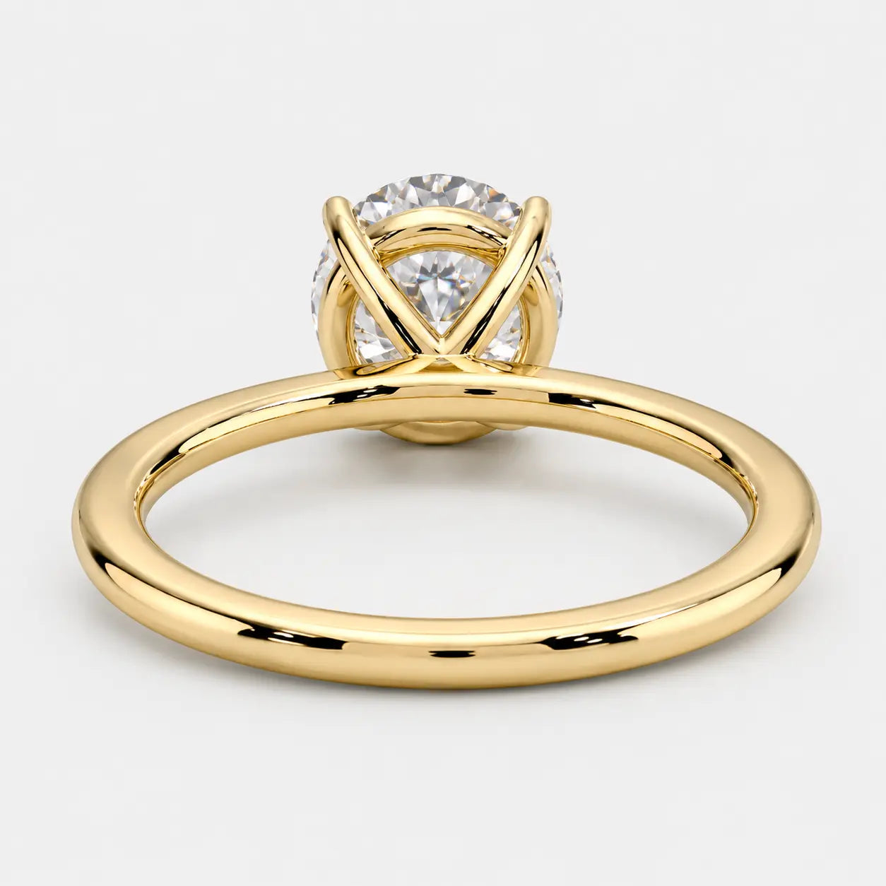 ALLEGRA 4-prong Round Hidden Halo Solitaire AG & CO Jewellery