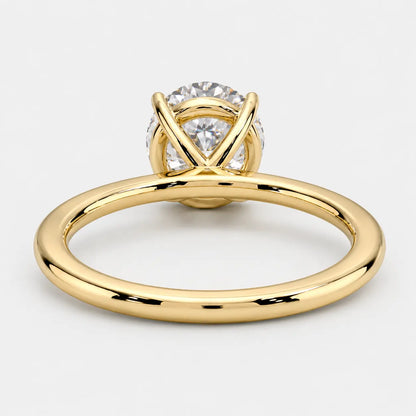 ALLEGRA 4-prong Round Hidden Halo Solitaire AG & CO Jewellery