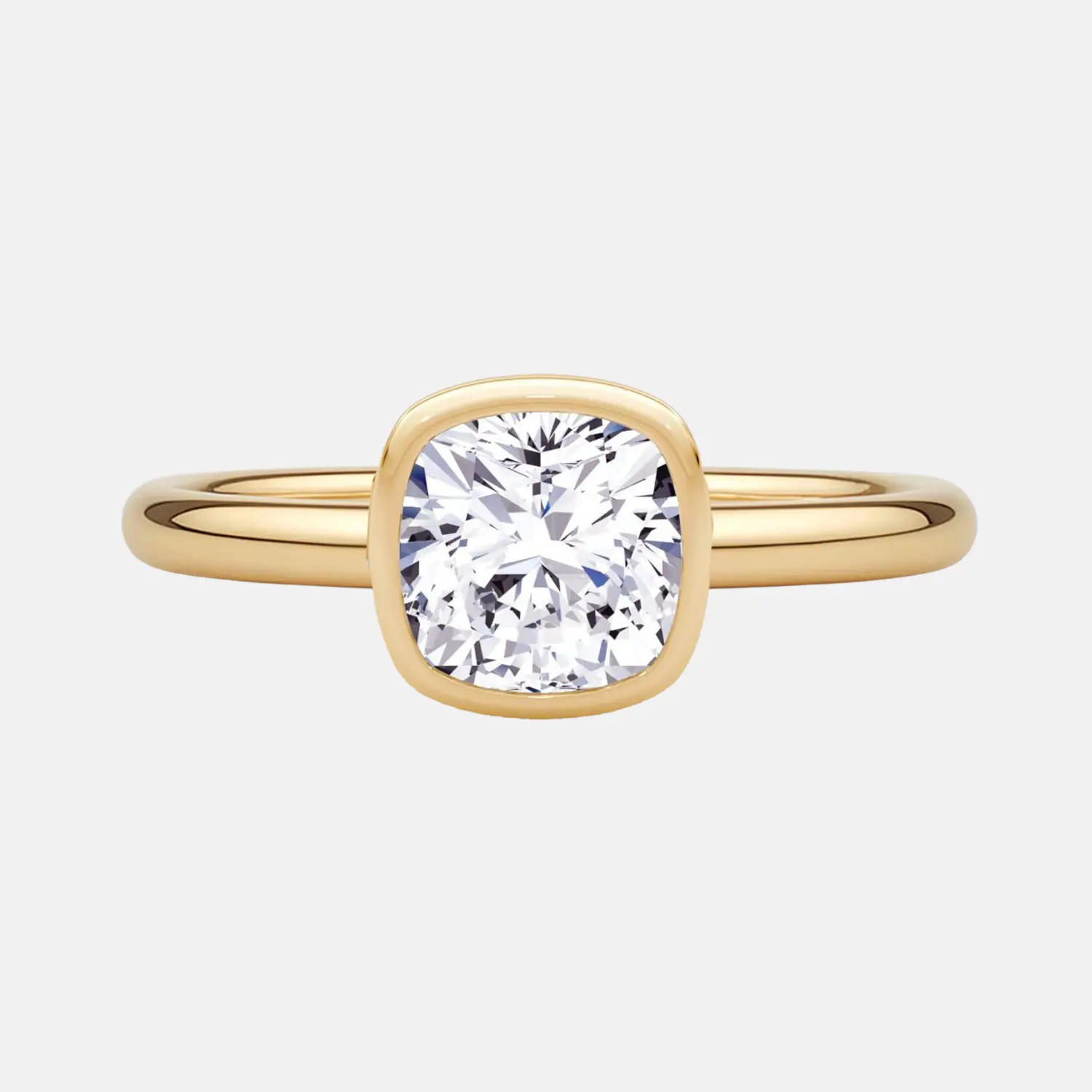 AMARA cushion bezel solitaire ring AG & CO Jewellery