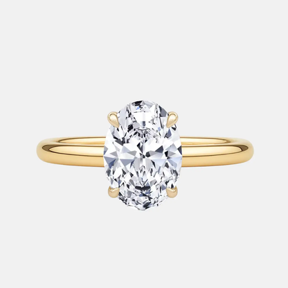 1.80CT Oval Solitaire Lab Grown Diamond Engagement Ring 14K Yellow Gold AG & CO Jewellery