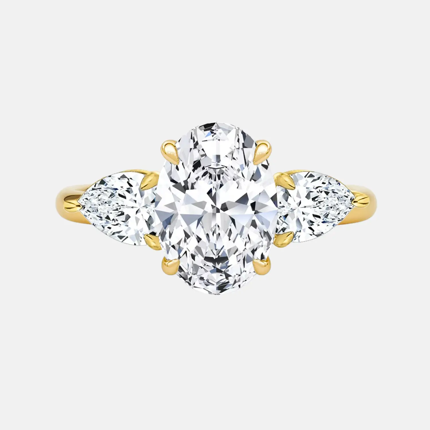angelina - oval pear trilogy ag & co jewellery