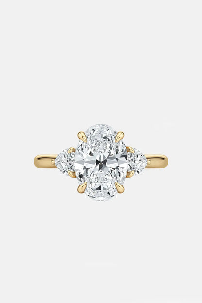 ANGELINA - Oval and Pear Trilogy Diamond Engagement Ring AG & CO Jewellery