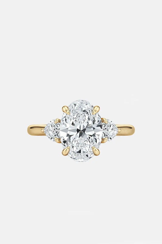 ANGELINA - Oval and Pear Trilogy Diamond Engagement Ring AG & CO Jewellery