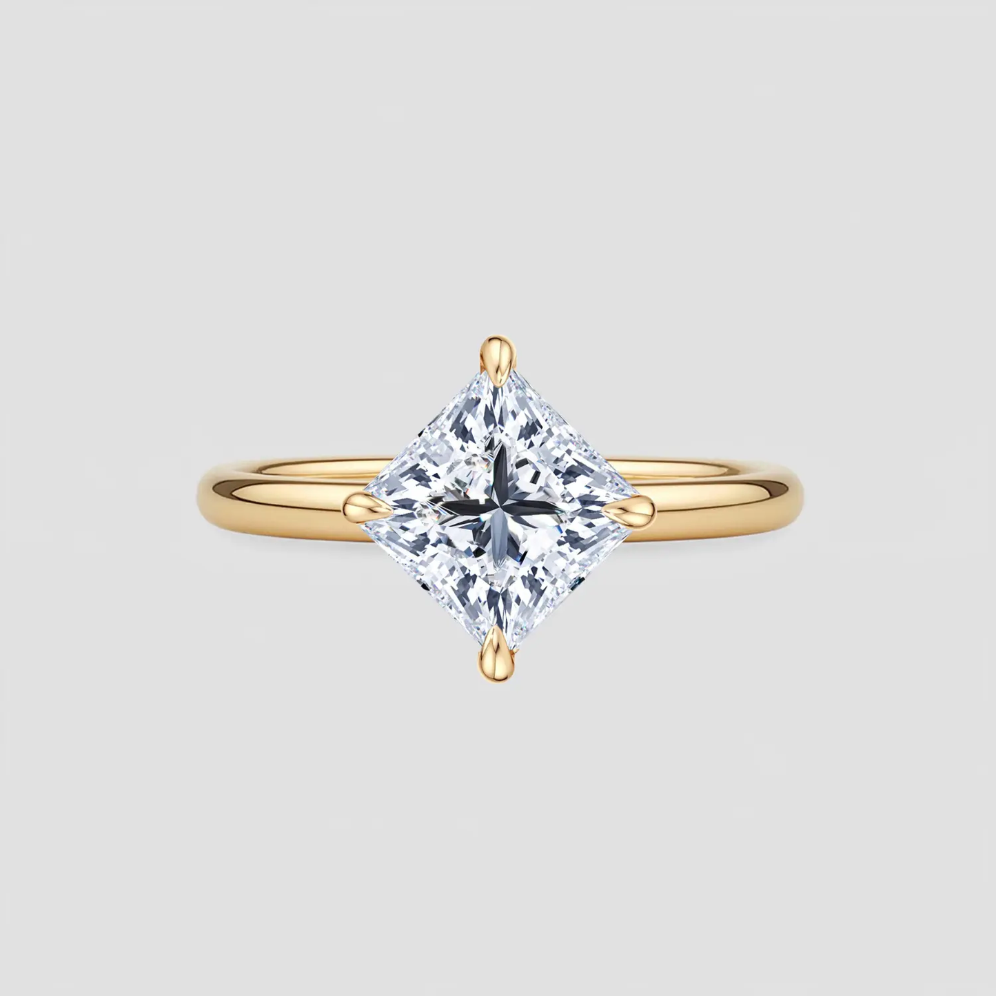 aristelle princess-cut compass solitaire ring ag & co jewellery