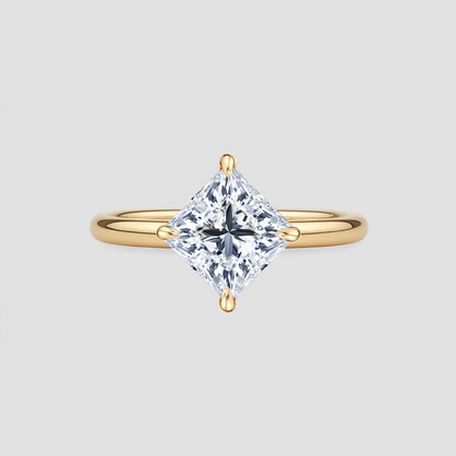 ARISTELLE Princess-cut compass solitaire ring AG & CO Jewellery