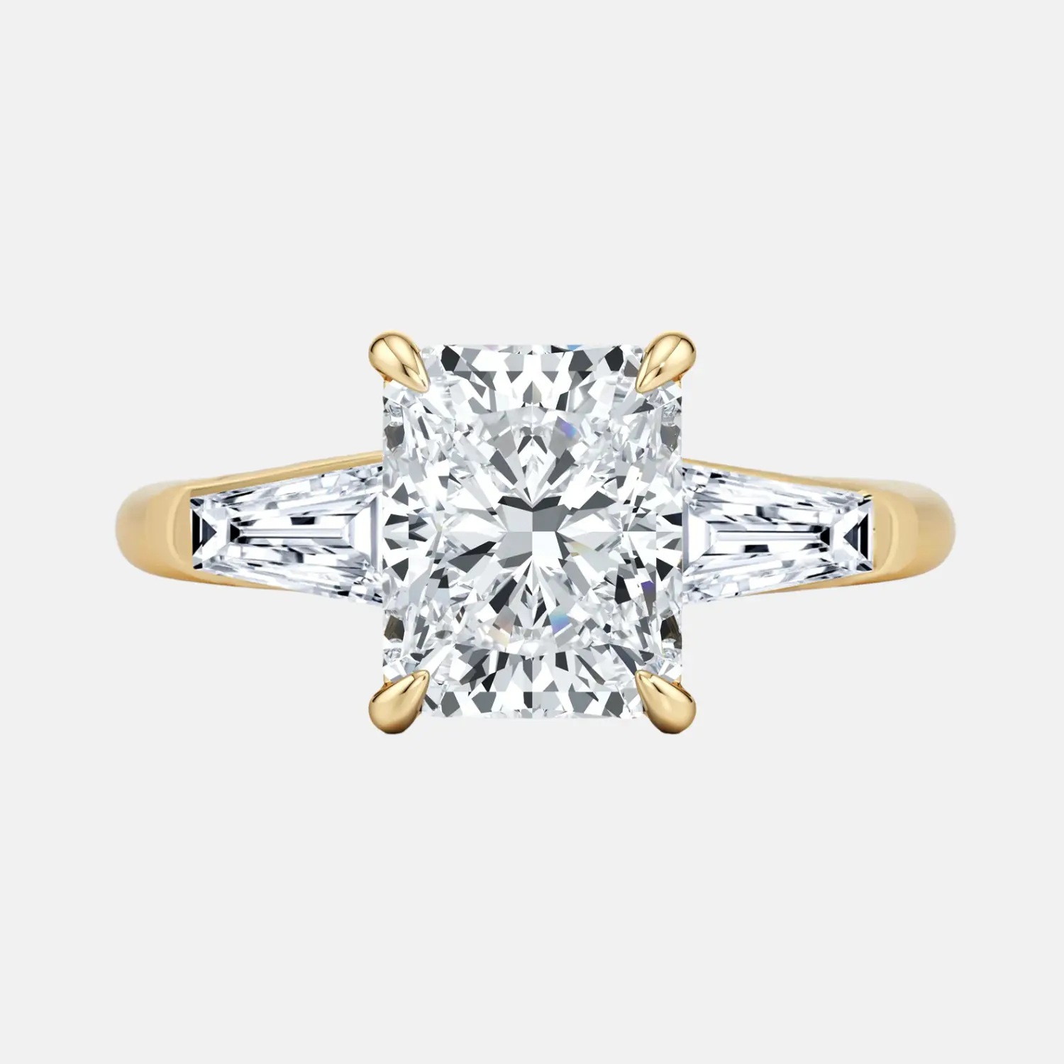ARLENEA radiant trilogy engagement ring AG & CO Jewellery