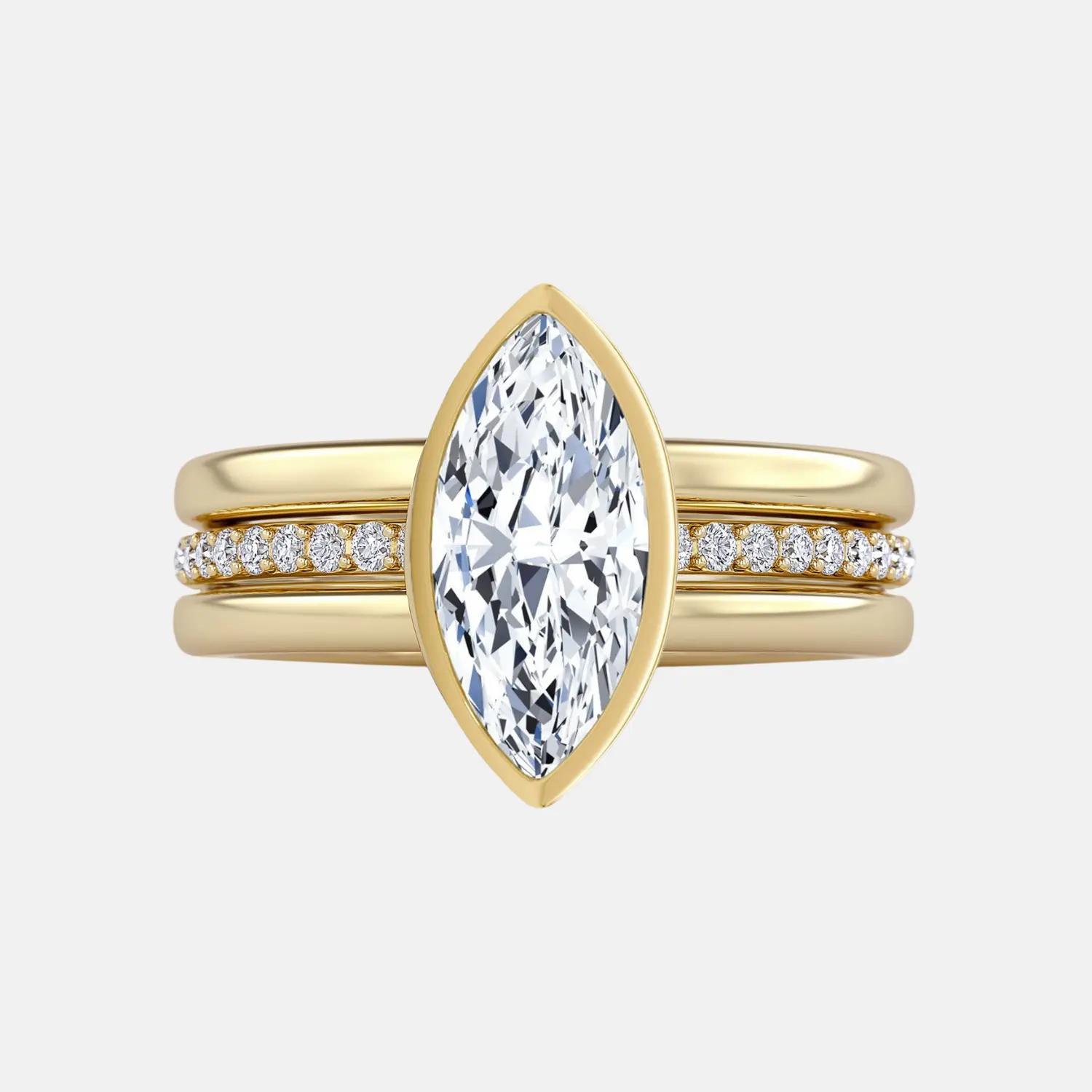 ARLETHA marquise bezel toi et moi engagement ring AG & CO Jewellery