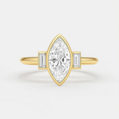 AURELINE – Marquise Bezel with Baguette Accents AG & CO Jewellery