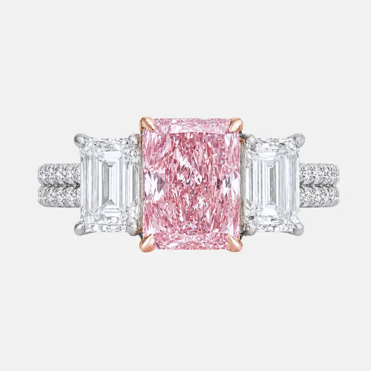 AURIELLE Radiant Pink Diamond Ring AG & CO Jewellery