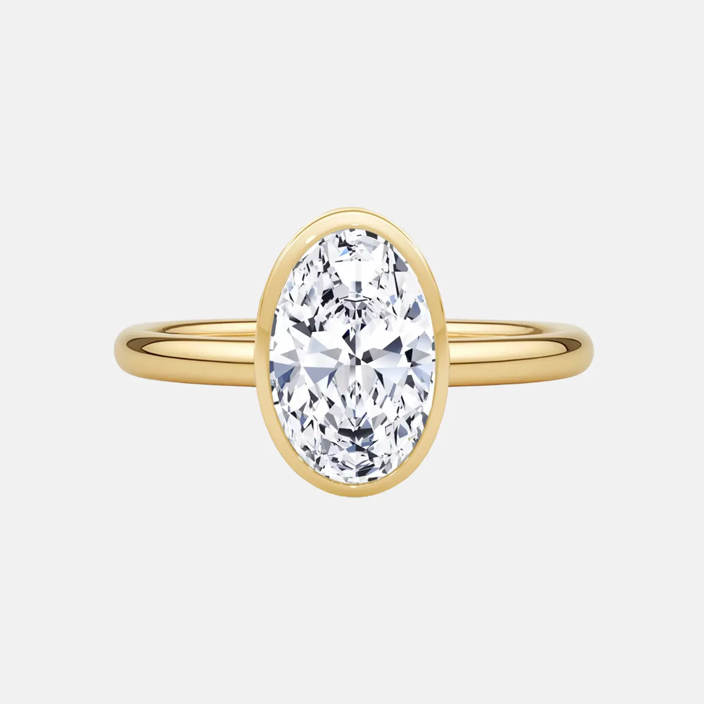 aurora oval bezel solitaire ring ag & co jewellery