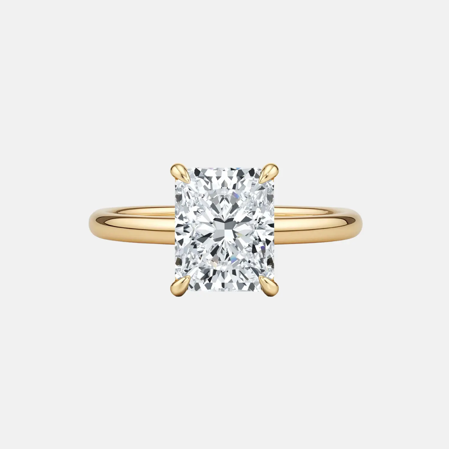 AVALON radiant solitaire engagement ring AG & CO Jewellery