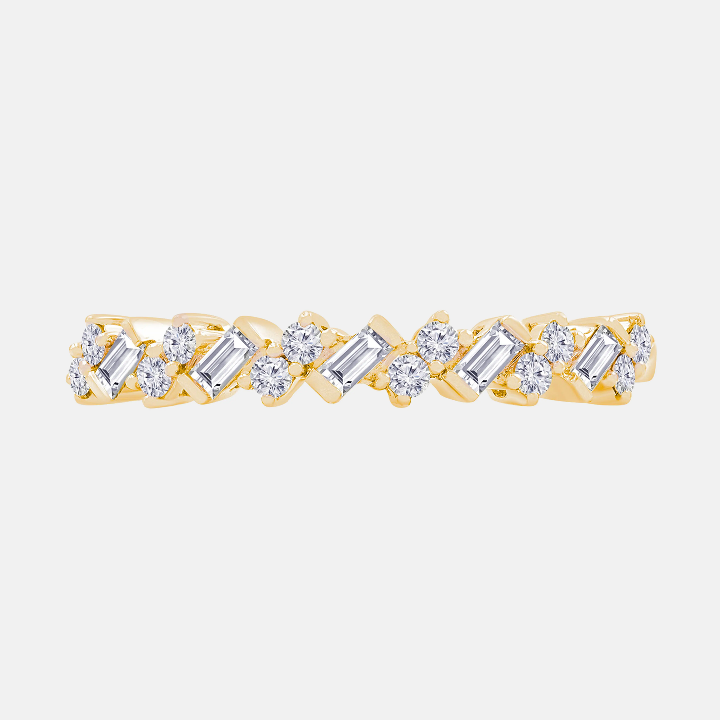 avia — alternating round & baguette lab-grown diamond wedding band ag & co jewellery