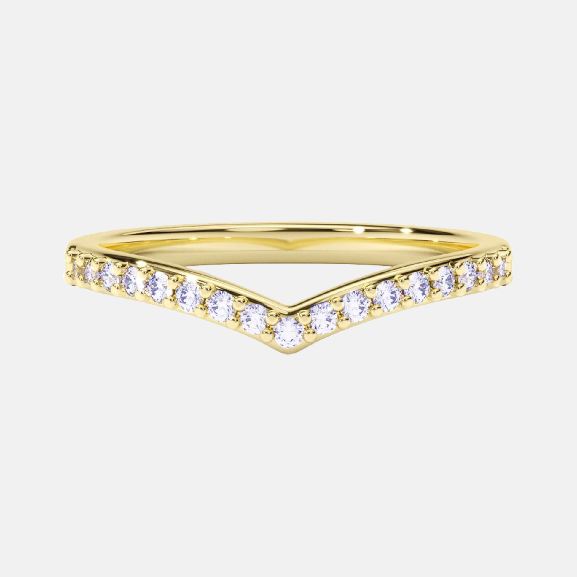 AYLA — Chevron Lab-Grown Diamond Wedding Band AG & CO Jewellery