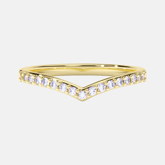 AYLA — Chevron Lab-Grown Diamond Wedding Band AG & CO Jewellery
