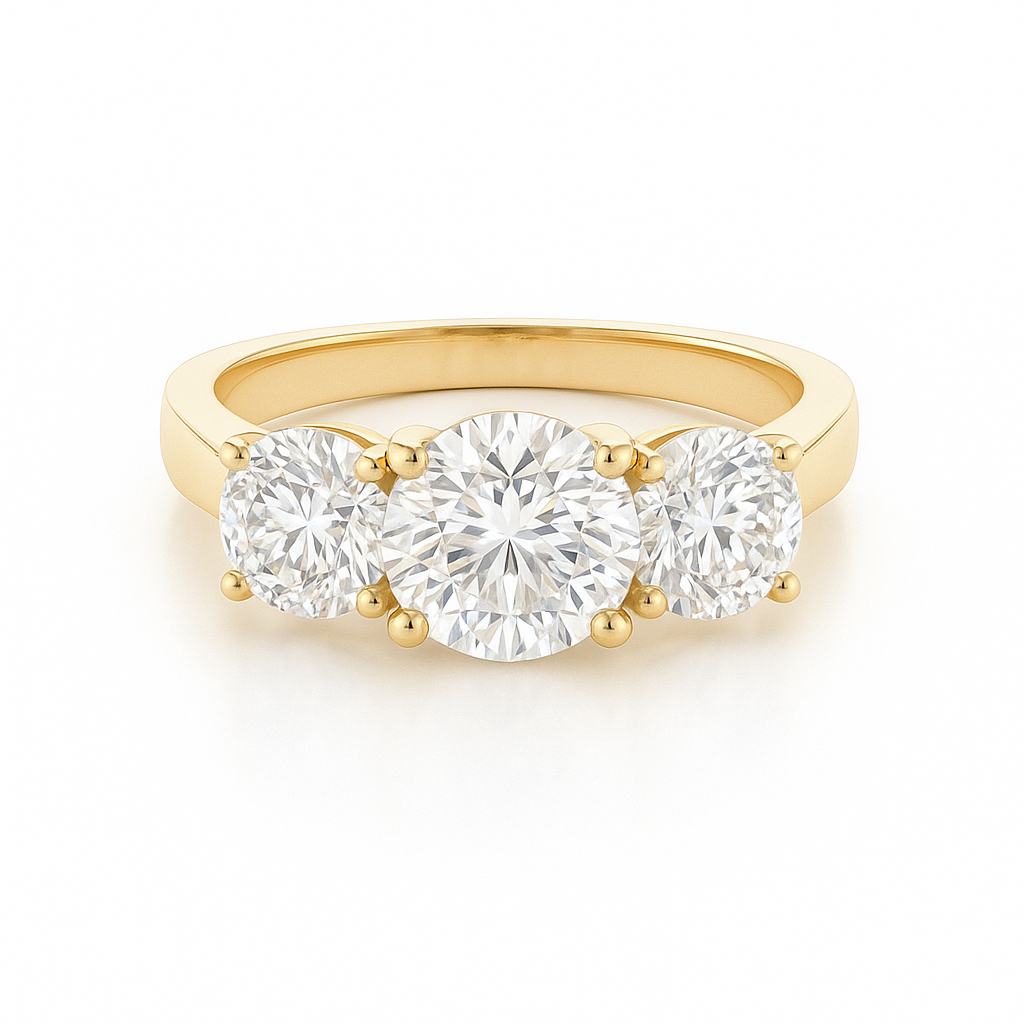 Anna - Round Trilogy Diamond Engagement Ring AG & CO Jewellery