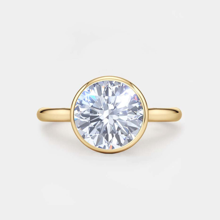 Bezel Solitaire Diamond Engagement Ring AG & CO Jewellery