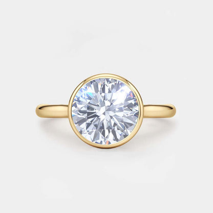 Bezel Solitaire Diamond Engagement Ring AG & CO Jewellery