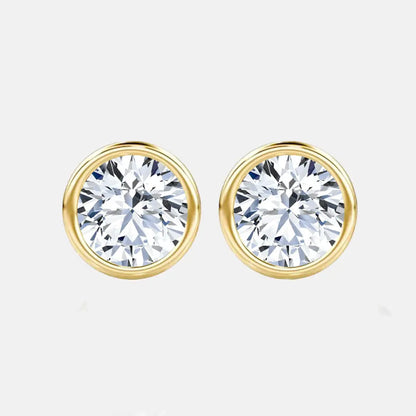 Bezel Set Stud Diamond Earrings 0.50ct – 6.00ct AG & CO Jewellery