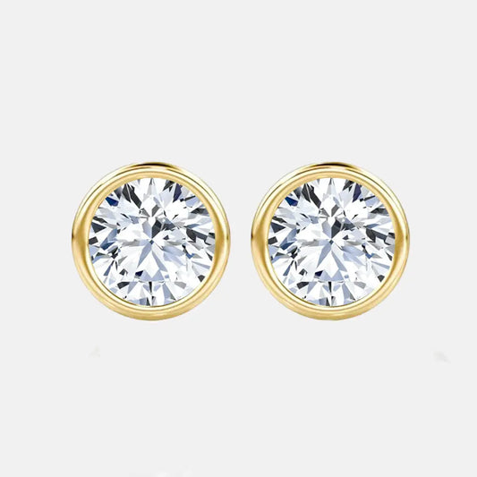 Bezel Set Stud Diamond Earrings 0.50ct – 6.00ct AG & CO Jewellery