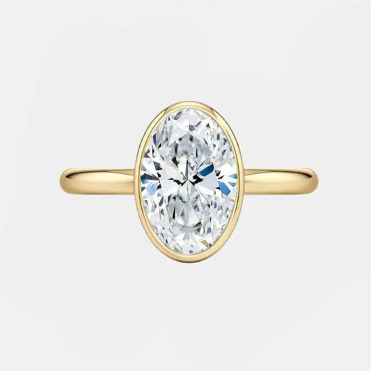 Bezel Solitaire Diamond Engagement Ring AG & CO Jewellery
