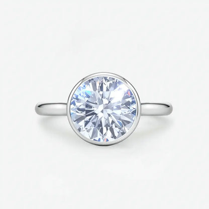 Bezel Solitaire Diamond Engagement Ring AG & CO Jewellery